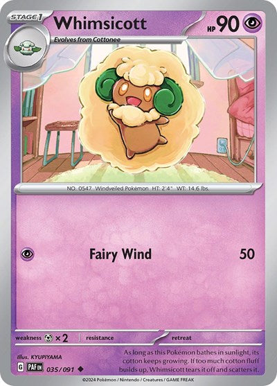 Scarlet & Violet Paldean Fates - 035/091 Whimsicott Uncommon