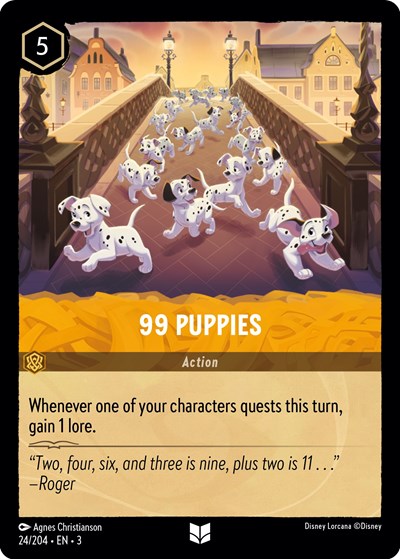 Lorcana - Into The Inklands - 24/204 99 Puppies Uncommon