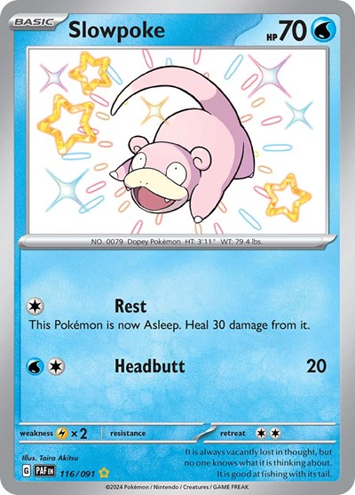 Scarlet & Violet Paldean Fates - 116/091 Slowpoke Shiny Rare