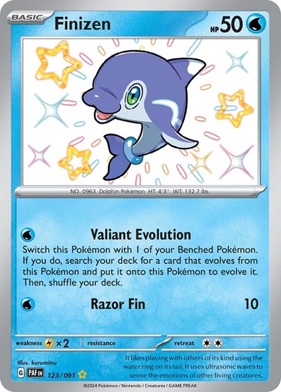 Scarlet & Violet Paldean Fates - 123/091 Finizen Shiny Rare