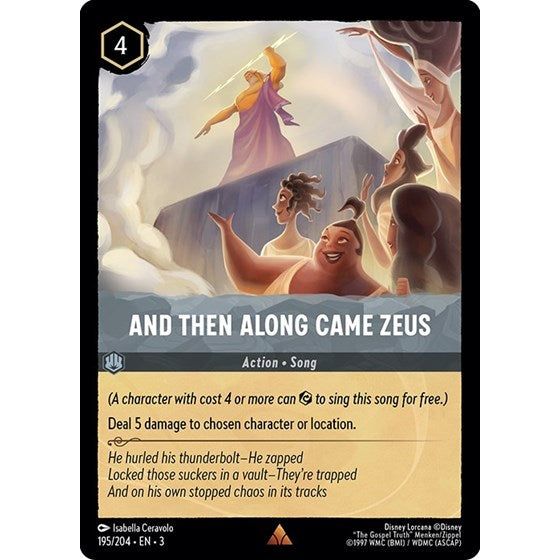 Lorcana - Into The Inklands - 195/204 And Then Along Came Zeus Rare