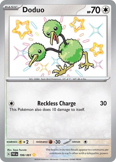 Scarlet & Violet Paldean Fates - 199/091 Doduo Shiny Rare