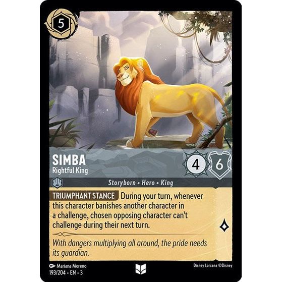 Lorcana - Into The Inklands - 193/204 Simba - Rightful King Uncommon