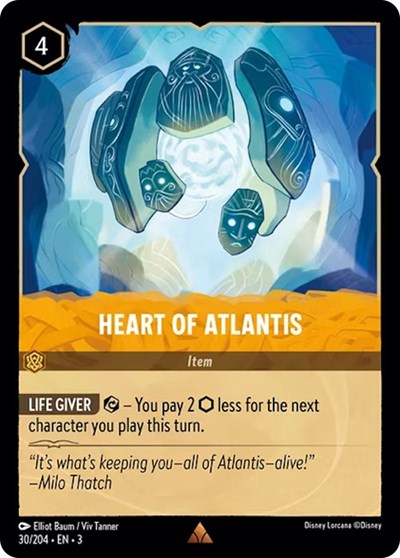 Lorcana - Into The Inklands - 30/204 Heart of Atlantis Rare