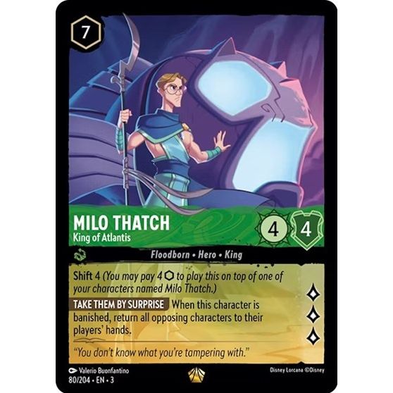 Lorcana - Into The Inklands - 080/204 Milo Thatch - King of Atlantis Legendary