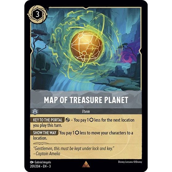 Lorcana - Into The Inklands - 201/204 Map of Treasure Planet Rare