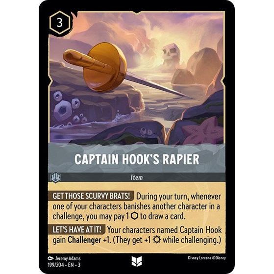 Lorcana - Into The Inklands - 199/204 Captain Hook's Rapier Uncommon