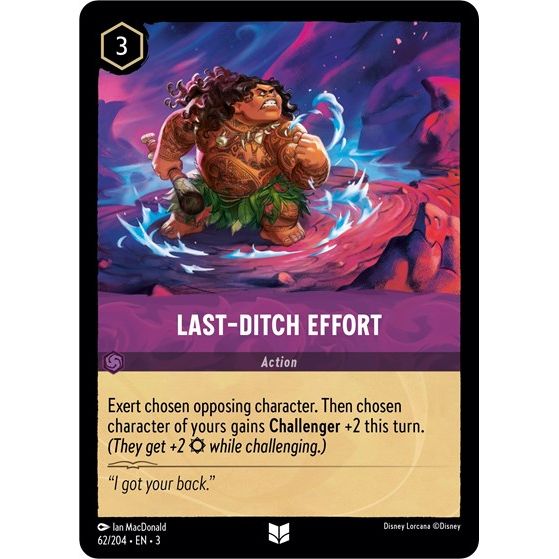 Lorcana - Into The Inklands - 062/204 Last-Ditch Effort Uncommon