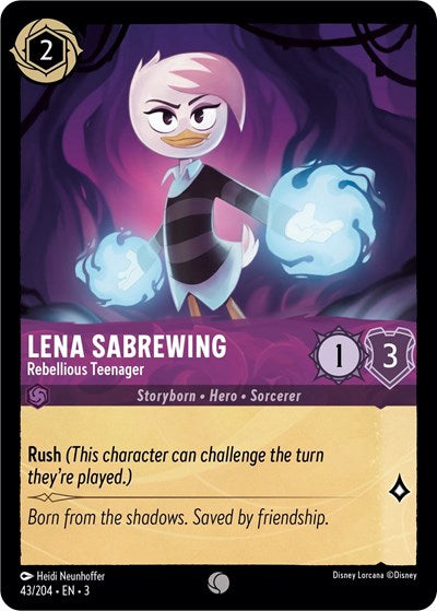 Lorcana - Into The Inklands - 043/204 Lena Sabrewing - Rebellious Teenager Common