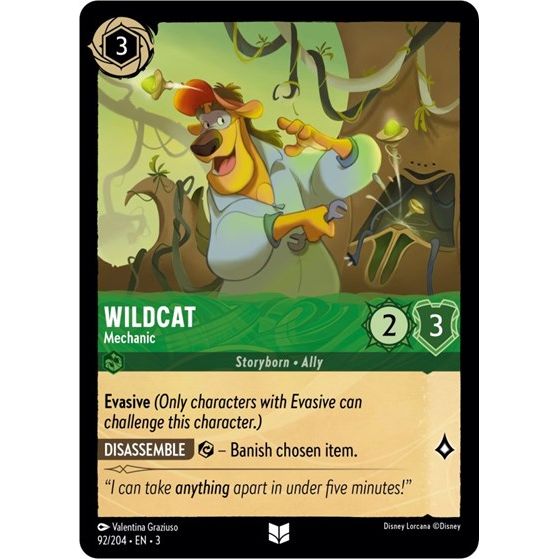 Lorcana - Into The Inklands - 092/204 Wildcat - Mechanic Uncommon