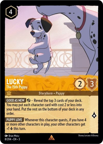 Lorcana - Into The Inklands - 008/204 Lucky - The 15th Puppy Rare