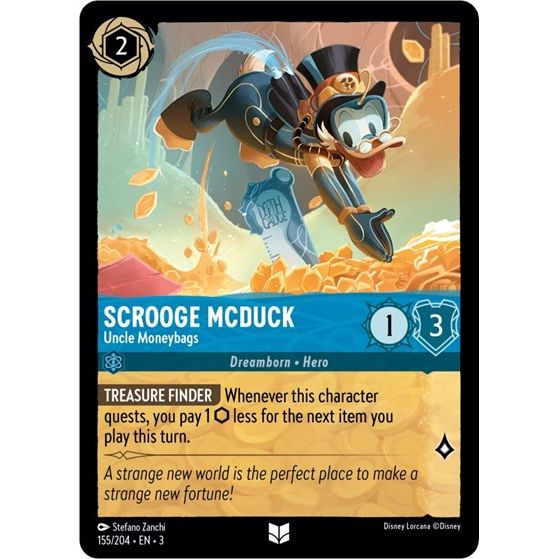 Lorcana - Into The Inklands - 155/204 Scrooge McDuck - Uncle Moneybags Uncommon
