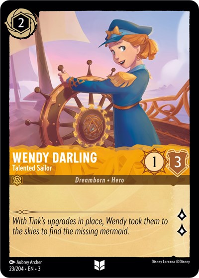 Lorcana - Into The Inklands - 023/204 Wendy Darling - Talented Sailor Uncommon