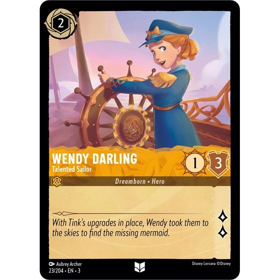 Lorcana - Into The Inklands - 023/204 Wendy Darling - Talented Sailor Uncommon