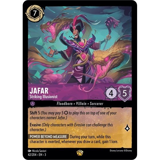Lorcana - Into The Inklands - 042/204 Jafar - Striking Illusionist Legendary