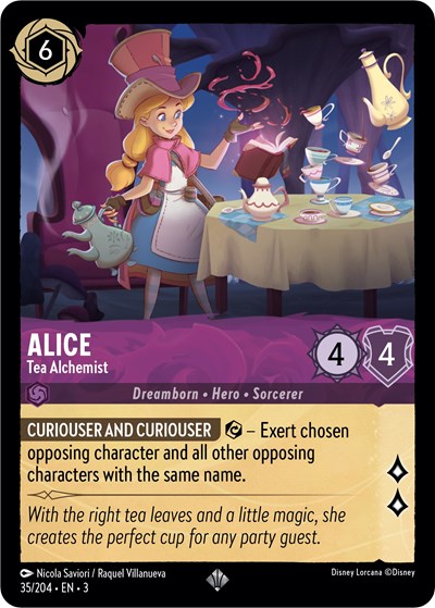 Lorcana - Into The Inklands - 035/204 Alice - Tea Alchemist Super Rare