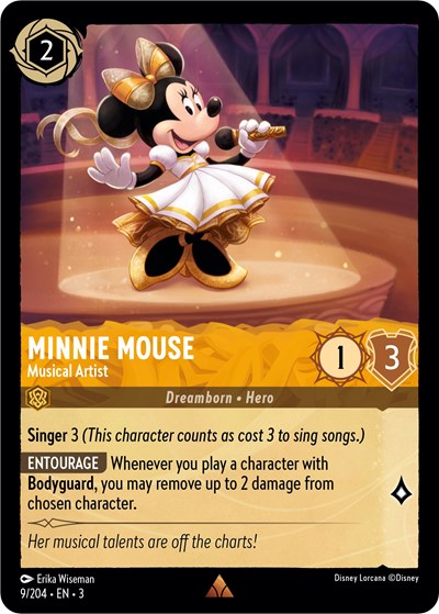 Lorcana - Into The Inklands - 9/204 Minnie Mouse - Musical Artist Rare