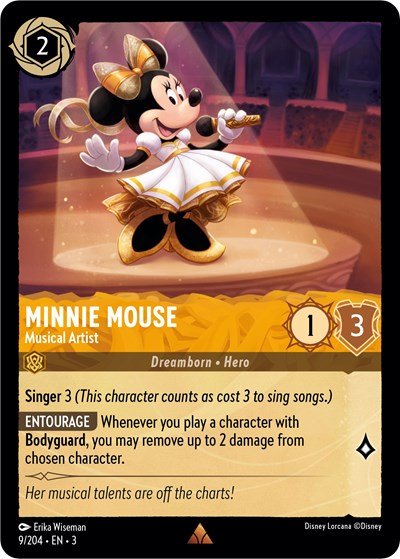 Lorcana - Into The Inklands - 009/204 Minnie Mouse - Musical Artist Rare