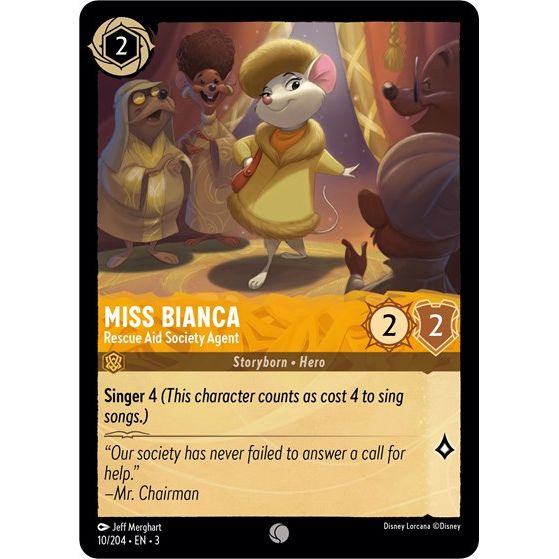 Lorcana - Into The Inklands - 010/204 Miss Bianca - Rescue Aid Society Agent Common