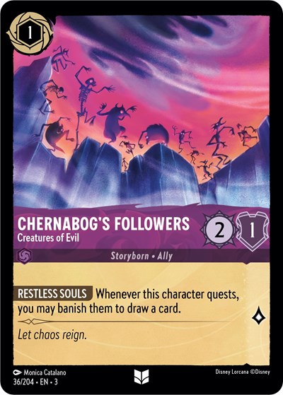 Lorcana - Into The Inklands - 036/204 Chernabog's Followers - Creatures of Evil Uncommon