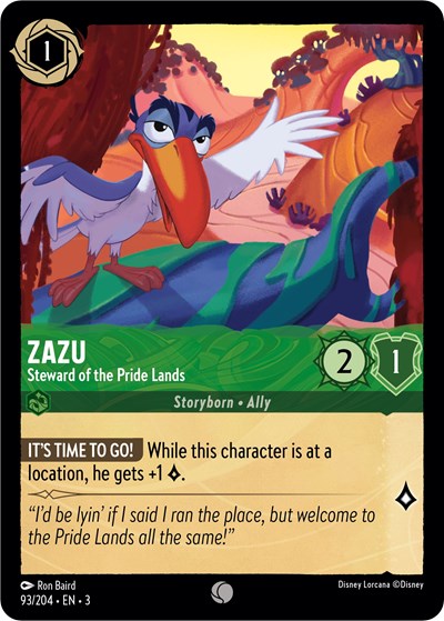Lorcana - Into The Inklands - 93/204 Zazu - Steward of the Pride Lands Common