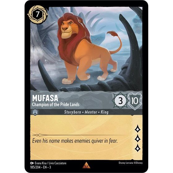 Lorcana - Into The Inklands - 185/204 Mufasa - Champion of the Pride Lands Rare