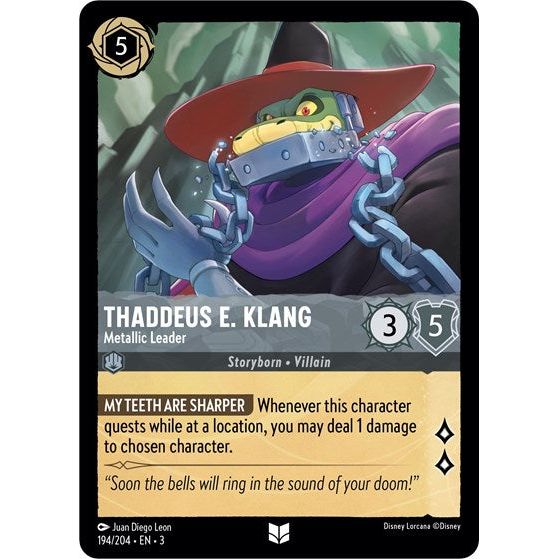 Lorcana - Into The Inklands - 194/204 Thaddeus E. Klang - Metallic Leader Uncommon