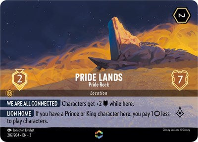Lorcana - Into The Inklands - 207/204 Pride Lands - Pride Rock Enchanted