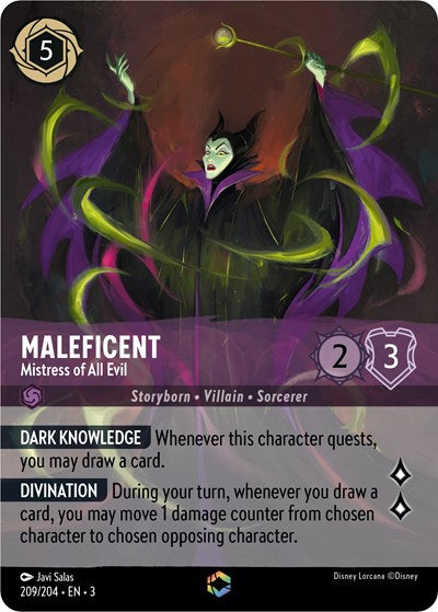 Lorcana - Into The Inklands - 209/204 Maleficent - Mistress of All Evil Enchanted