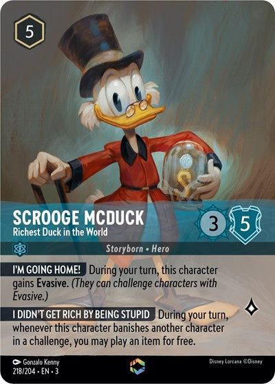 Lorcana - Into The Inklands - 218/204 Scrooge McDuck - Richest Duck in the World Enchanted