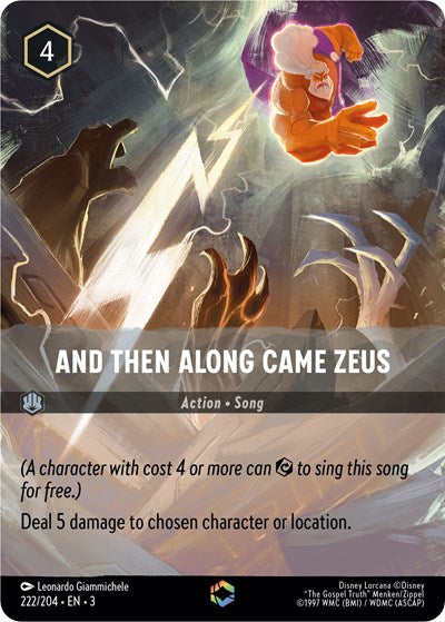 Lorcana - Into The Inklands - 222/204 And Then Along Came Zeus Enchanted