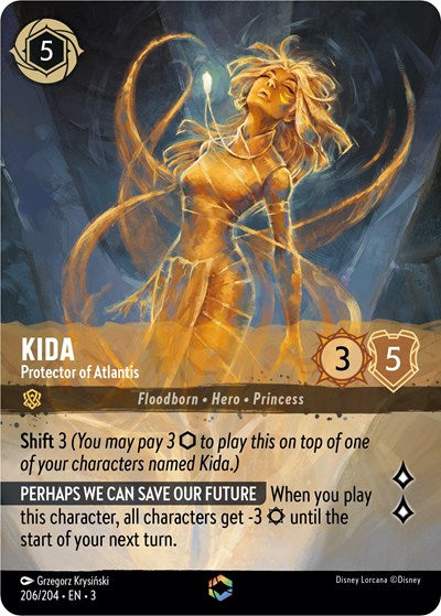 Lorcana - Into The Inklands - 206/204 Kida - Protector of Atlantis Enchanted