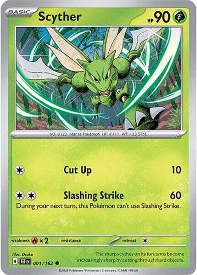 Scarlet & Violet Temporal Forces - 001/162 Scyther Common