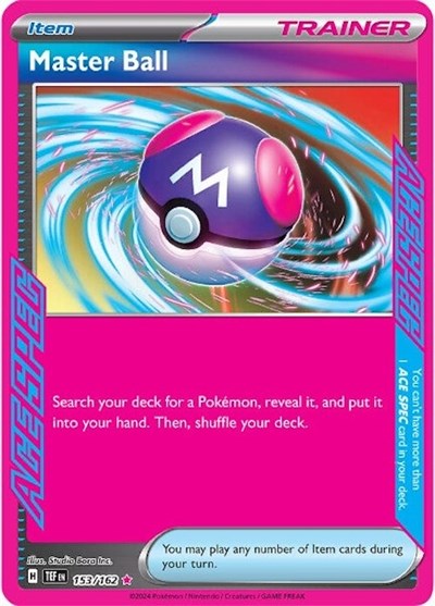 Scarlet & Violet Temporal Forces - 153/162 Master Ball ACE SPEC Rare