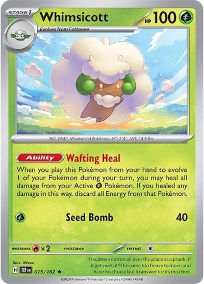 Scarlet & Violet Temporal Forces - 015/162 Whimsicott Rare