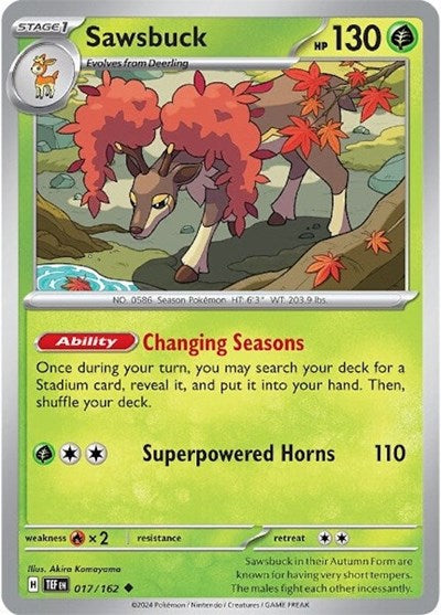 Scarlet & Violet Temporal Forces - 017/162 Sawsbuck Uncommon