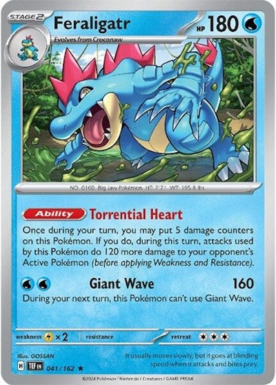 Scarlet & Violet Temporal Forces - 041/162 Feraligatr Rare