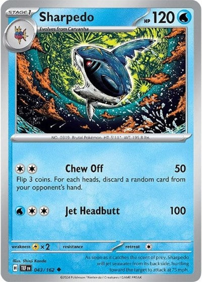 Scarlet & Violet Temporal Forces - 043/162 Sharpedo Uncommon