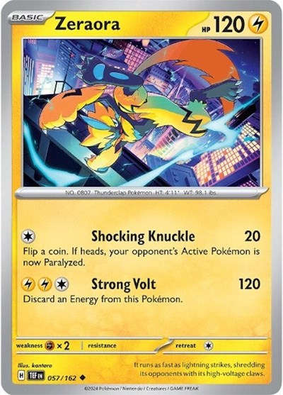 Scarlet & Violet Temporal Forces - 057/162 Zeraora Uncommon