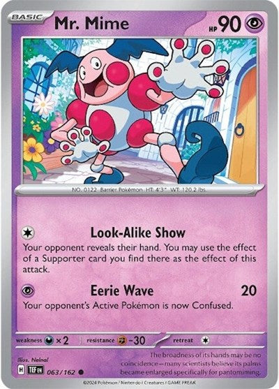 Scarlet & Violet Temporal Forces - 063/162 Mr. Mime Common