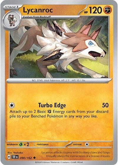 Scarlet & Violet Temporal Forces - 090/162 Lycanroc Uncommon