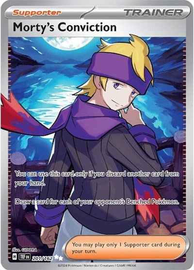 Scarlet & Violet Temporal Forces - 201/162 Morty's Conviction Ultra Rare