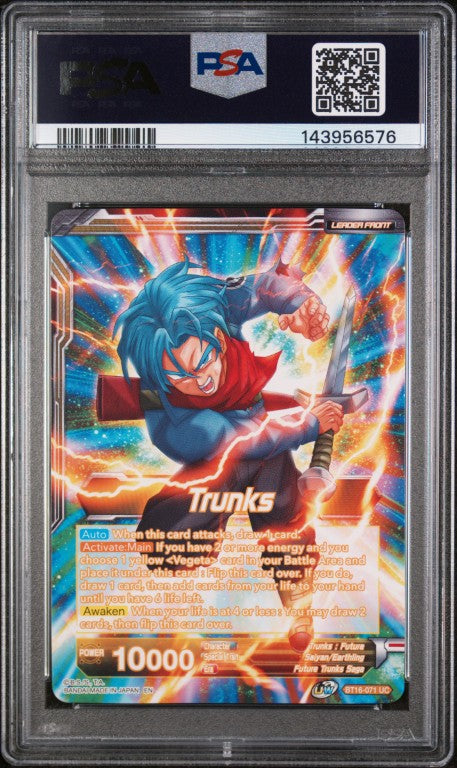 2023 Dragon Ball Super Card Game Collector'S Selection Vol.3 #BT16-071 Vegeta/Trunks, Fs Osl Collector'S Selection Vol.3 PSA 10
