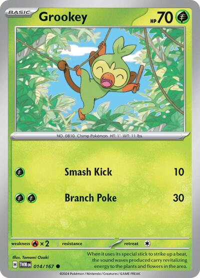 Scarlet & Violet Twilight Masquerade - 014/167 Grookey Common