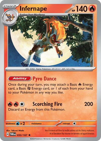 Scarlet & Violet Twilight Masquerade - 033/167 Infernape Rare