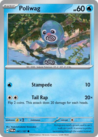 Scarlet & Violet Twilight Masquerade - 041/167 Poliwag Common