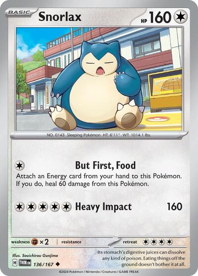 Scarlet & Violet Twilight Masquerade - 136/167 Snorlax Uncommon