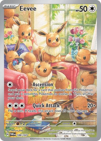 Scarlet & Violet Twilight Masquerade - 188/167 Eevee Illustration Rare