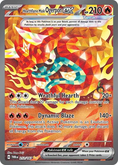 Scarlet & Violet Twilight Masquerade - 212/167 Hearthflame Mask Ogerpon ex Special Illustration Rare