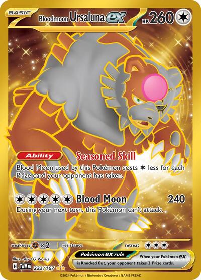 Scarlet & Violet Twilight Masquerade - 222/167 Bloodmoon Ursaluna ex Hyper Rare